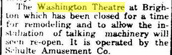Washington Theatre - Apr 23 1930